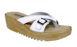 Hoova Karen White Leather Sandal
