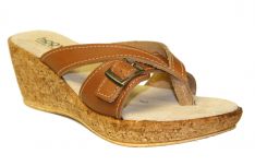 Hoova Posy Antique Latigo Leather Wedge Sandal