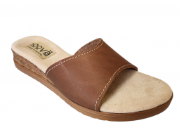 Hoova Betty Mid Brown Wedge Sandal