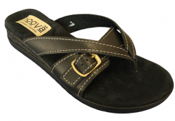 Hoova Phoebe Black Wedge Sandal