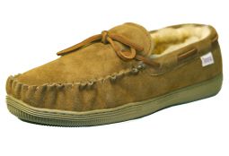 Tamarac Men's Arlington Allspice Sheepskin Moccasin Slipper by Slippers International